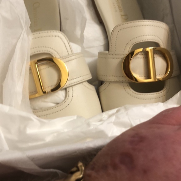 Dior Signature Calfskin Slides, off white, 36.6 - Picture 3 of 3